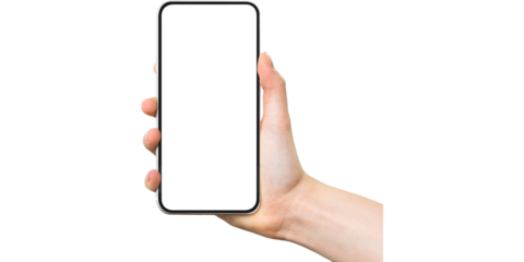 hand holding smart phone