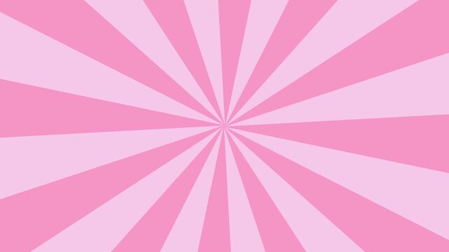 Comic book pastel pink background with rays animation, colorful radial speed lines from middle to the outside seamless loop abstract line rays sunburst manga anime cartoon popup art backdrop pinkcolor