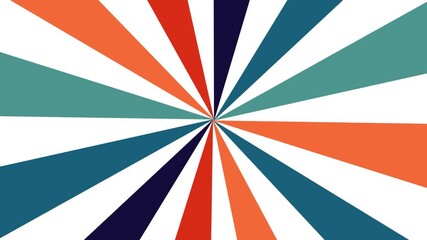abstract background with retro vintage colorful stripes animation, Comic book with rays radial speed lines from middle to the outside seamless loop abstract line rays sunburst manga anime video - Powered by Adobe