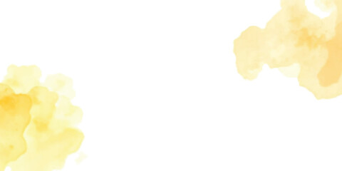 Abstract yellow 26 january watercolor wash background with white copy space. Indian republic day banner or poster 