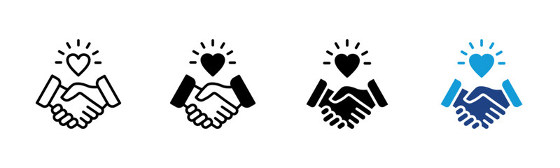 Relationship icon set multiple style collection