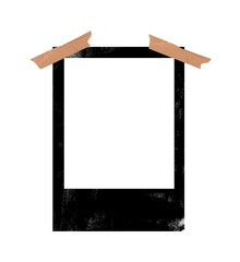 brush painted ink stamp banner frame