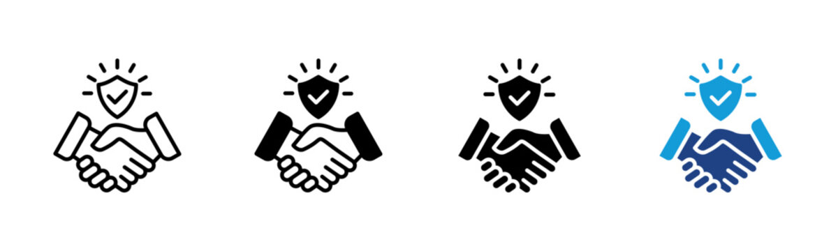 Reliability icon set multiple style collection