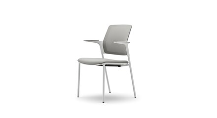Fototapeta premium Modern gray chair with armrests for office or home use