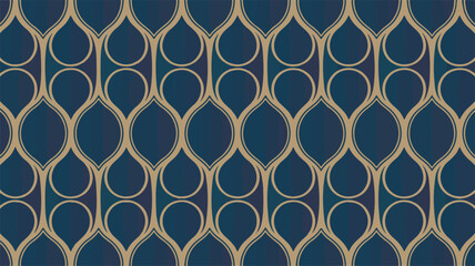 Fototapeta premium Blue gold luxury seamless abstract background 