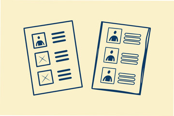 Flat Vector Comparison Infographic with Two Equal Columns &mdash; Minimal Modern Corporate Design