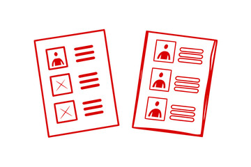 Flat Vector Comparison Infographic with Two Equal Columns &mdash; Minimal Modern Corporate Design