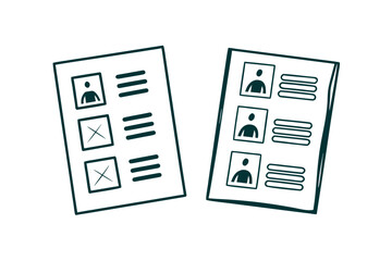 Flat Vector Comparison Infographic with Two Equal Columns &mdash; Minimal Modern Corporate Design