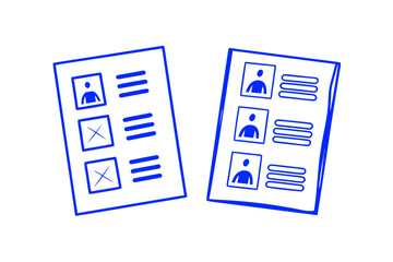 Flat Vector Comparison Infographic with Two Equal Columns &mdash; Minimal Modern Corporate Design