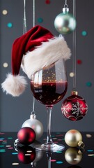 Holiday-themed artwork with colorful confetti, ornament clusters, and celebration-focused styling &mdash; ideal for digital ads, social media posts, or seasonal packaging.