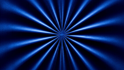 Obraz premium Vibrant blue light rays emanating from a central point in a dark background