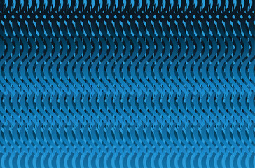 Blue abstract repeating ribbons pattern for background design and digital art projects