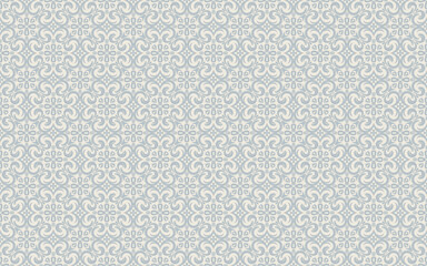 ornate seamless pattern. Lace monochrome design with floral and geometric elements for wallpaper, wrapping paper or fabric. Backdrop with influenced by Damask designs