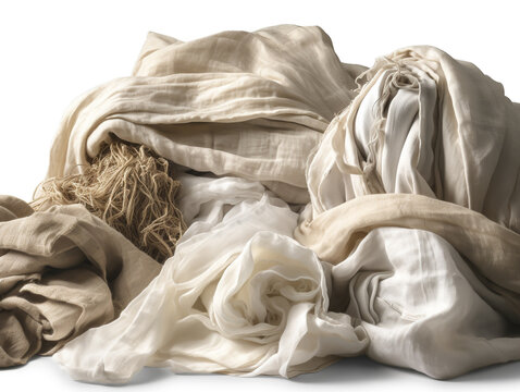Wrinkled fabric with natural fiber