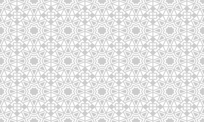 Intricate White Geometric Pattern on Light Grey Background