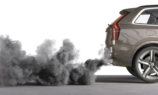 Suv pollutes the environment 3d