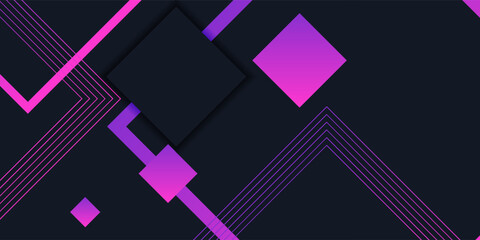 Abstract Neon Purple and Pink Geometric Background. Modern trendy design in Vector Illustration