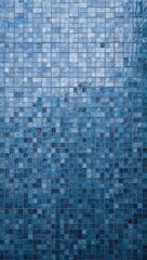 Abstract mosaic pattern with varying shades of blue tiles creating a textured background