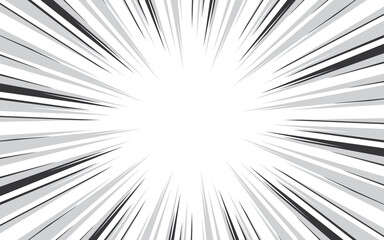 Naklejka premium Comic book action lines. Speed lines Manga frames. Cartoon background. Black and white vector retro illustration.