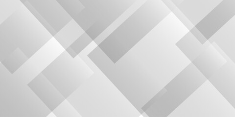 Abstract vector gray and white tech technology transparent square rectangle shape. seamless geometry paper triangle background. Space design concept. Decorative web layout template banner design.