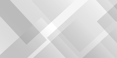 Obraz premium Abstract vector gray and white tech technology transparent square rectangle shape. seamless geometry paper triangle background. Space design concept. Decorative web layout design.