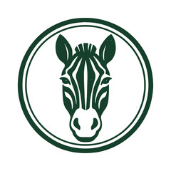 horse face icon logo seal vector on white background
Vector stamp icon