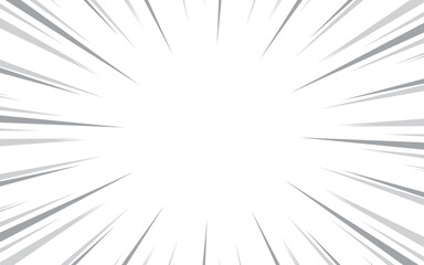 Obraz premium Background illustration of Comic Radial Speed Lines, monochrome vector graphic effects.