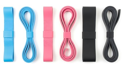 Colorful Resistance Bands Set for Fitness and Exercise
