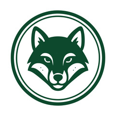 fox face icon logo seal vector on white background
Vector stamp icon