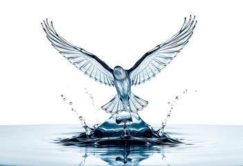 bird in water