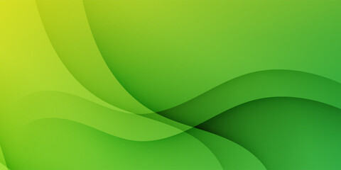 Abstract Green and Yellow Wavy Layers Background. Suit for banner, web, poster, pamflet, brochure and presentation