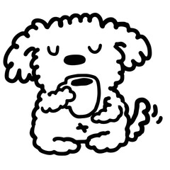 puppy relax and chill doodle draw