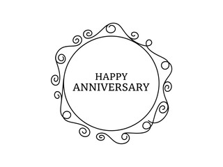 Elegant Anniversary Frame Illustration Celebrate Special Moments
