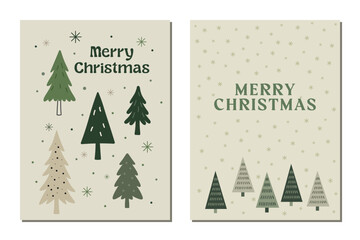 Merry Christmas Postcard Minimalistic Postcard Design