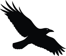 Silhouette of a flying bird isolated on transparent background