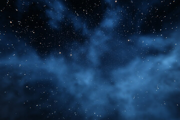 Fototapeta premium A stunning view of a vast starry night sky filled with countless twinkling stars against a deep blue backdrop, inviting awe and wonder about the universe's mysteries.