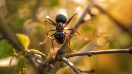 ants on a leaf