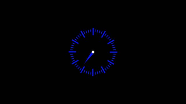 Blue glowing clock with a single Generate title without using the word "Title:" before it. white hand on a black background