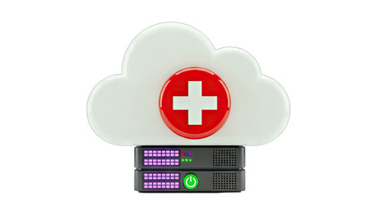 Cloud Server Backup and Healthcare Data Storage Concept