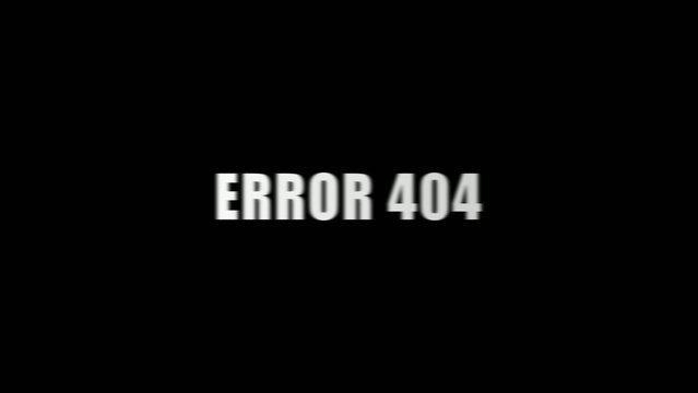 Bold Generate title without using the word "Title:" before it. white text displaying EROR 404 on a completely black background error message