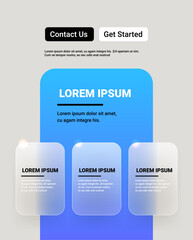 Abstract Smartphone with Menu Carousel Panels. Simple Mobile Social Media Template illustration