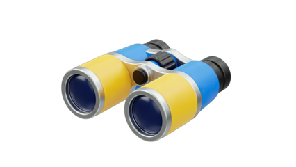 Colorful Binoculars Isolated on White Background