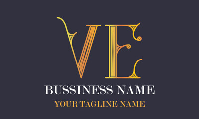 VE V Ve initial logo | initial based abstract modern minimal creative logo, vector template image. luxury logotype logo, real estate homie logo. typography logo. initials logo