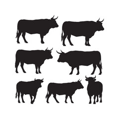 OX Silhouettes Collection,Ox Silhouettes,Vector Ox Silhouettes,Farm Ox Silhouettes,ox vector