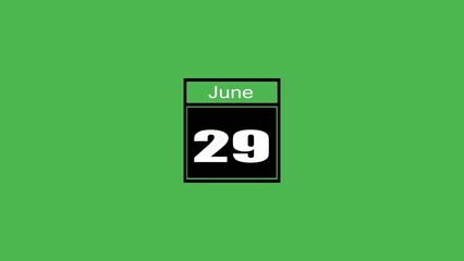 Calendar date block showing June 29 on a green Generate title without using the word "Title:" before it. background with black and white twentyninth