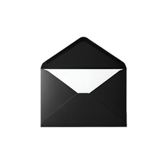 Open Black Envelope Communication Concept