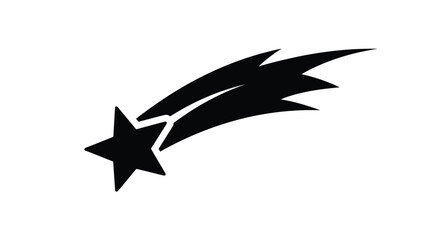 A striking black shooting star design a dynamic cosmic silhouette © MSTMARIA