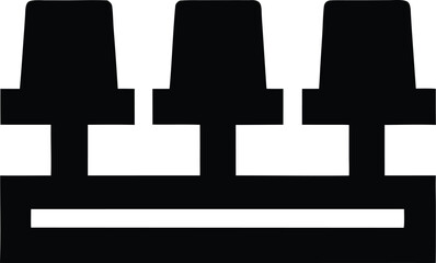 parade seating chair line art vector illustration on transparent background