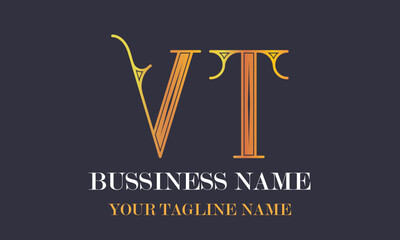 VT V Vt initial logo | initial based abstract modern minimal creative logo, vector template image. luxury logotype logo, real estate homie logo. typography logo. initials logo