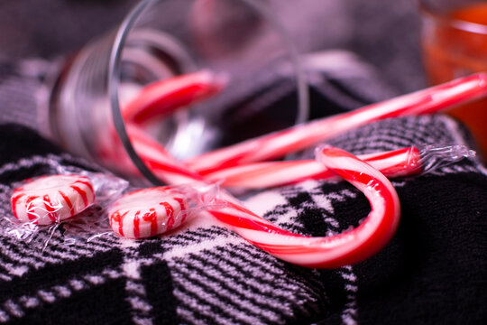 Various mint or peppermint flavored candy. 